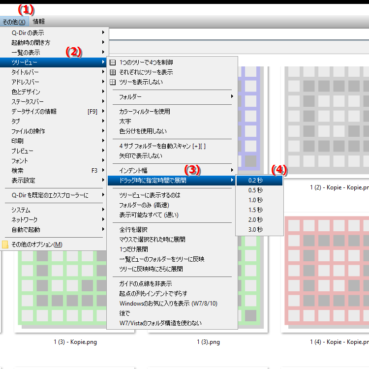 0.2 秒後にディレクトリが自動的に展開されるまでにどのくらい時間がかかりますか